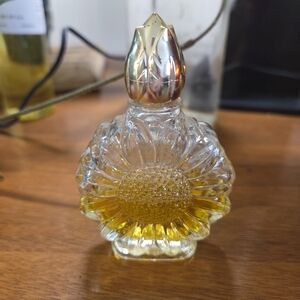 Sunflower Retro Avon Gold and Clear Glass Flower Art